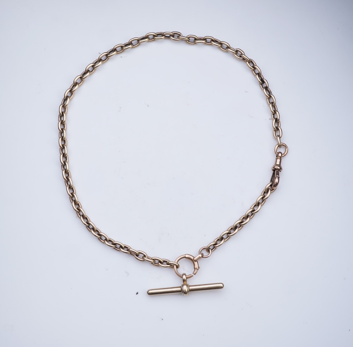 A gold watch chain, circa 1900